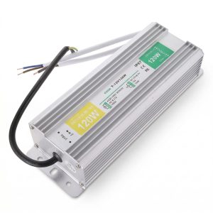 Transformador LED 120W 12V DC IP67 - Fonte de Alimentação Estanque Profissional