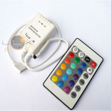 Controlador LED RGB 4 programas / 16 cores + comando