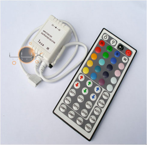 Controlador LED RGB 6 programas / 20 cores + comando