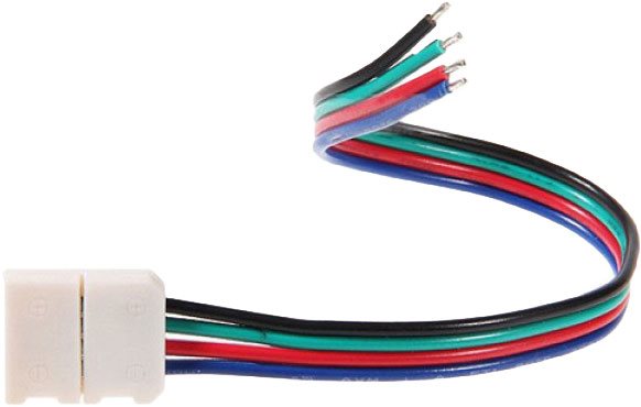 Ligador Fitas LED 10 mm/RGB c/ cabo