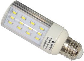 Lâmpada LED PLC E27 7W Branco Quente