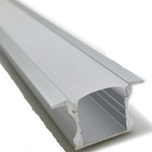 Perfil LED Alumínio Encastrar 25x15mm