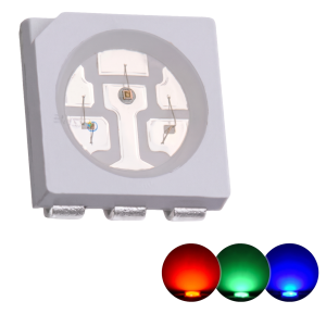 Chip LED SMD 5050 RGB – Multicolor (3-em-1) 4 Pinos