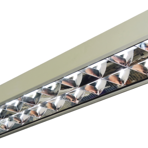 Armadura Saliente de Grelha com Lâminas 2x120cm para Tubos LED
