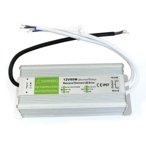 Transformador LED 80W 12V DC IP67 - Fonte de Alimentação Estanque