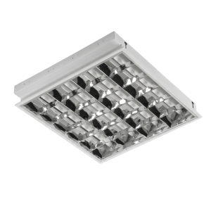 Armadura de Encastrar com Grelha de Lâminas 4x60cm para Tubos LED