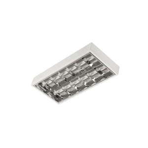 Armadura Saliente de Grelha com Lâminas 2x60cm para Tubos LED