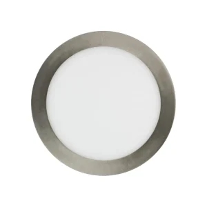 Painel LED 20W Circular Encastrar Aço Escovado - Downlight Premium Extra-Plano