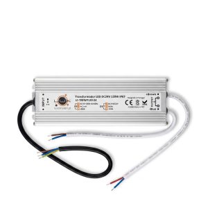 Transformador LED 120W 24V DC IP67 - Fonte de Alimentação Estanque Profissional