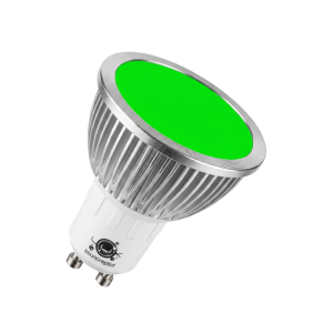 Lâmpada LED GU10 4.5W Verde – Iluminação Decorativa